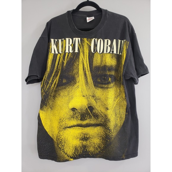 RARE FULL FACE DOUBLE SIDED Vintage Nirvana Shirt 90s Kurt Cobain music XL Adult